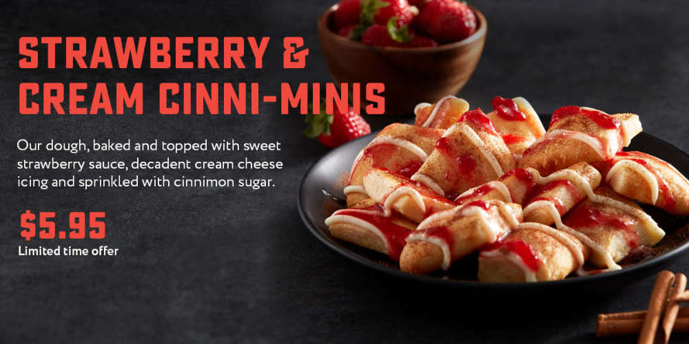 Strawberry & Cream Cinni-minis.