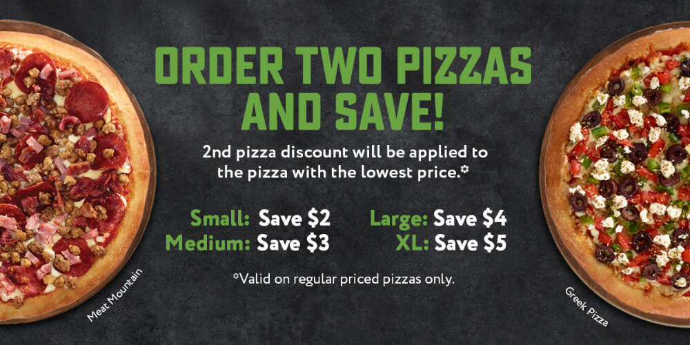 2 Pizzas Offer