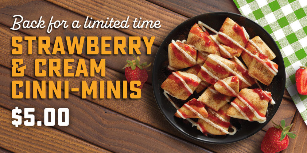 Strawberry & Cream Cinni-Minis for $5