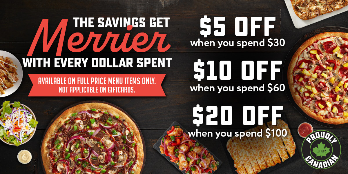 $5 off when you spend $30. $10 off when you spend $60. $20 off when you spend $100