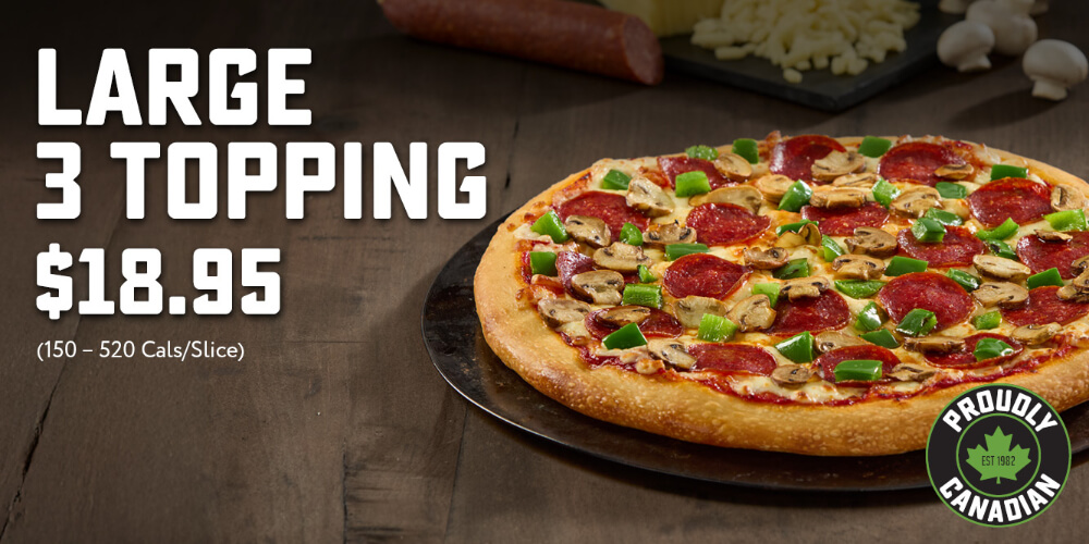 Large 3 topping $18.95