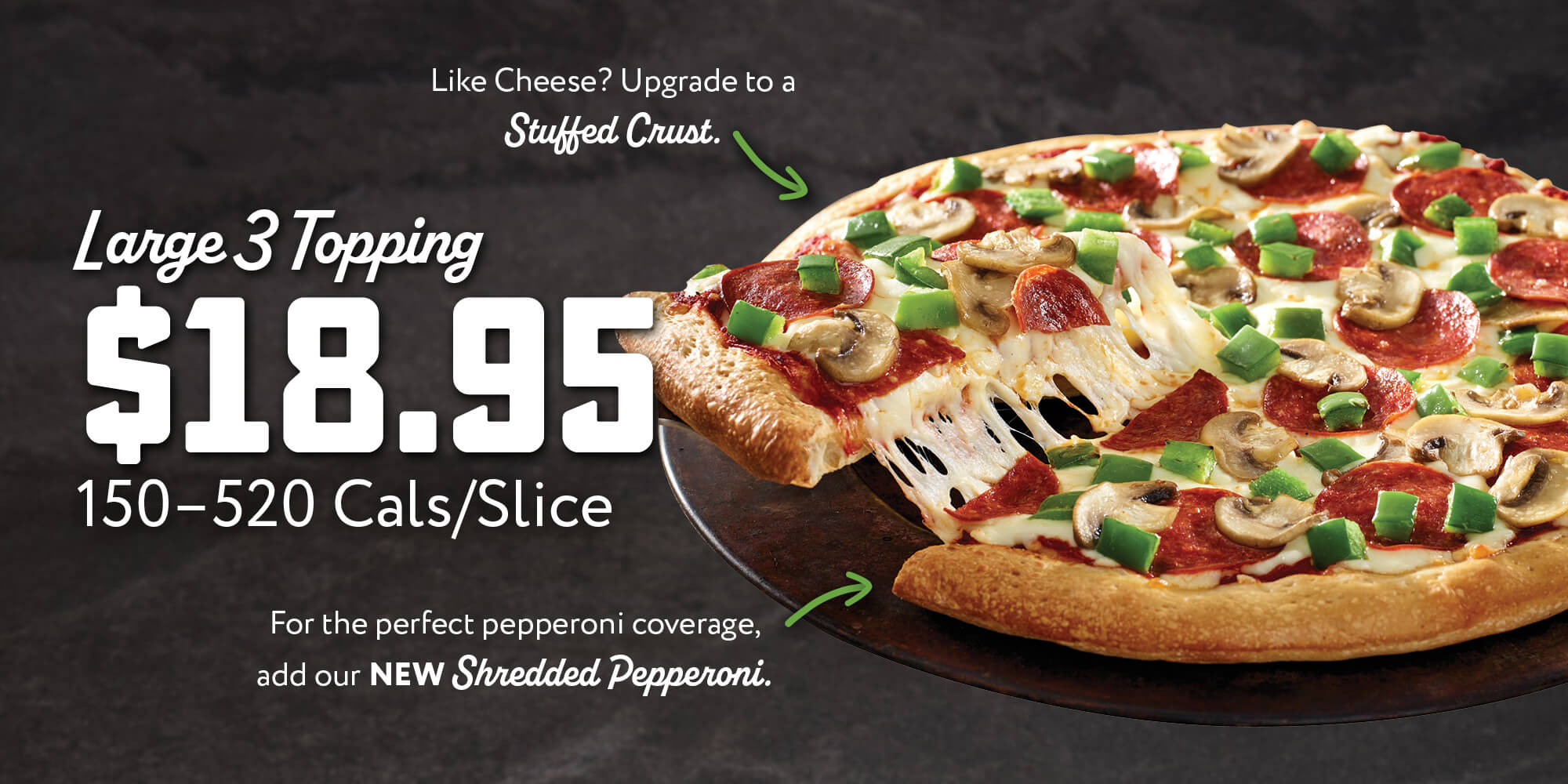 Large 3 topping $18.95